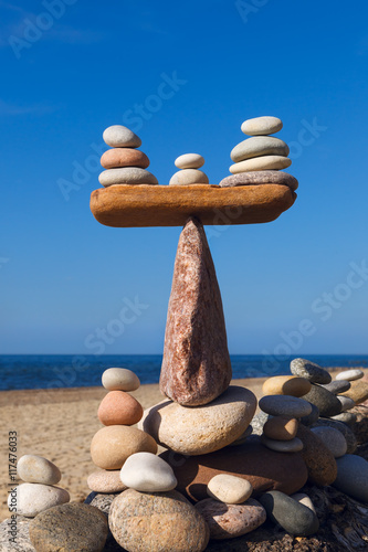 Εκτύπωση καμβά Concept of harmony and balance. Balance and poise stones.