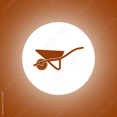 Wheelbarrow cart icon.