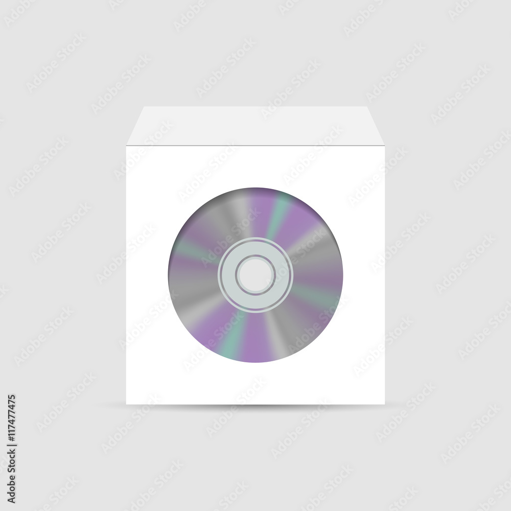 Envelope for CD with window, vector illustration. Envelope for CD with window, vector illustration.