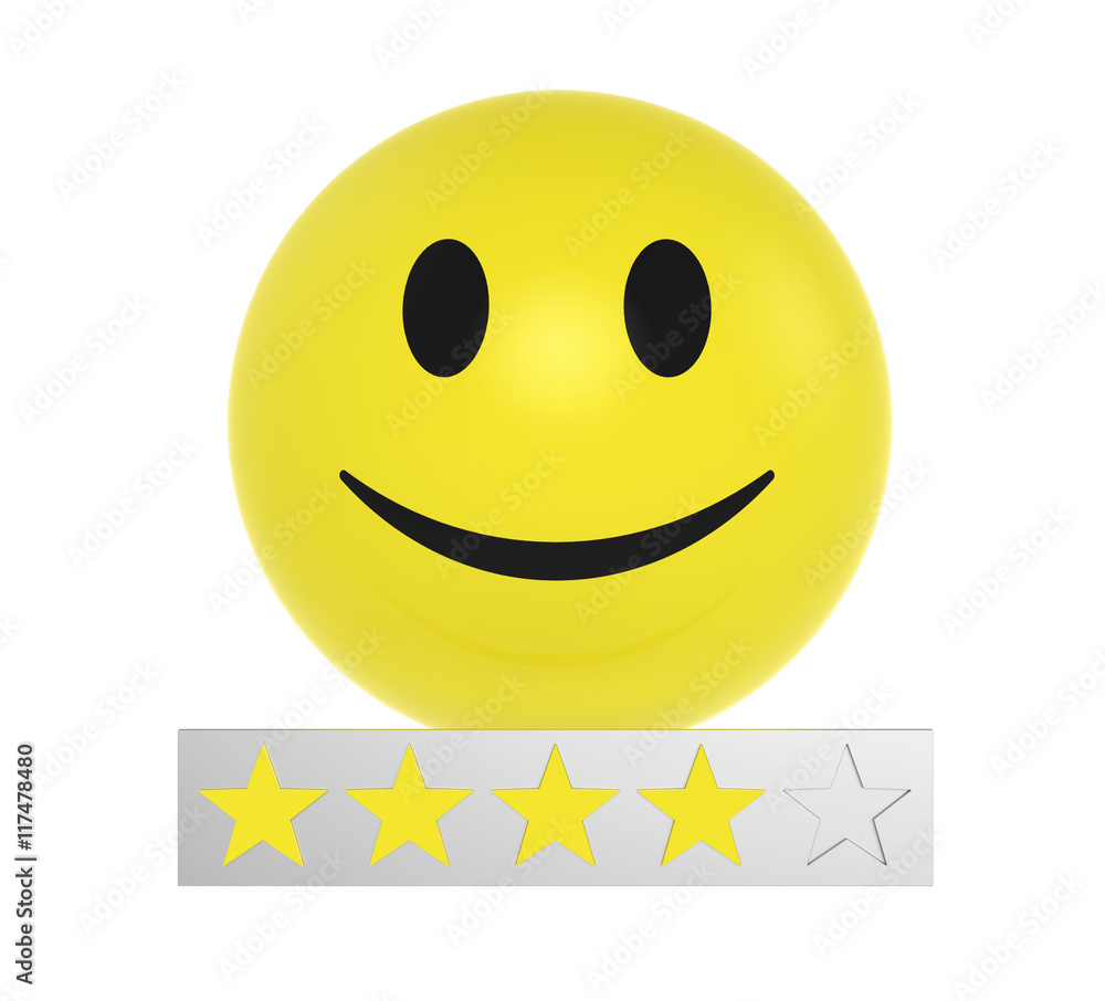 Smiley mit positiver Bewertung Smiley mit positiver Bewertung
