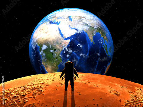 Fototapeta Naklejka Na Ścianę i Meble -  Exoplanet Exploration. 3D Rendered.