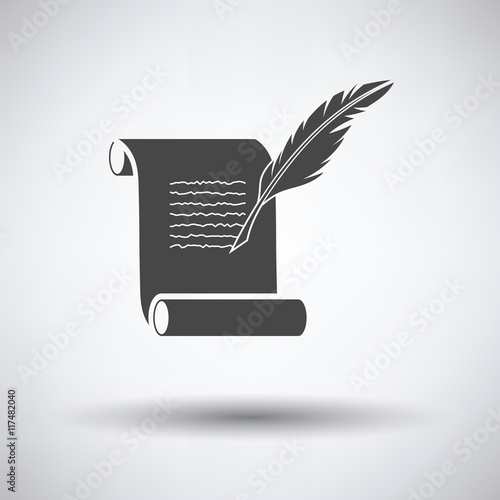 Feather and scroll icon