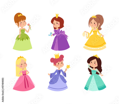 Princess vector set.