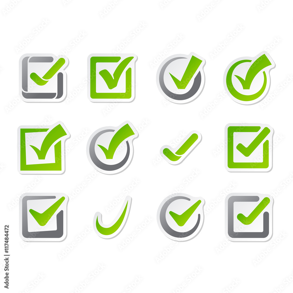 Check box icons vector set. Check box icons vector set.