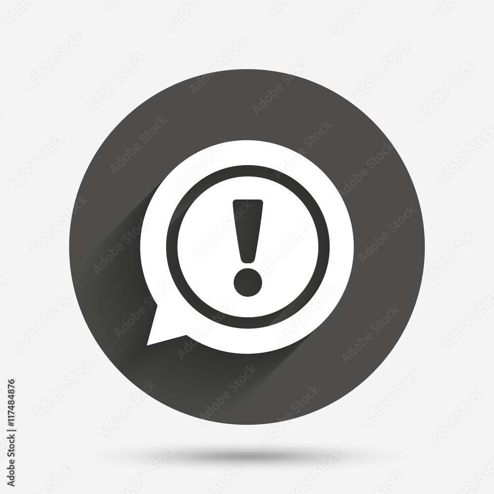 Exclamation mark sign icon. Attention symbol. Exclamation mark sign icon. Attention symbol.