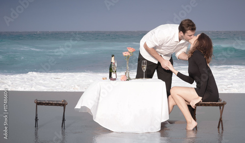 Romance Engagement Couple Love Beach Ocean Lovers Relationship © GeoffGoldswain
