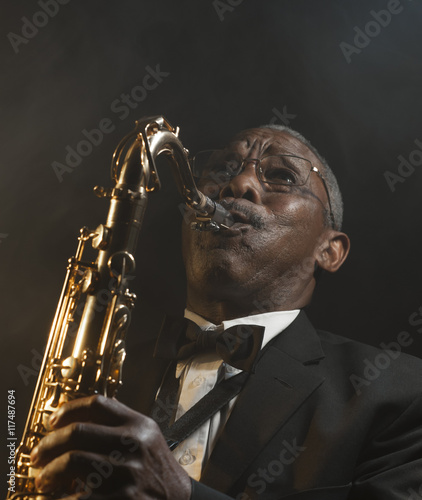 African American Saxophonist Sax Jazz Music