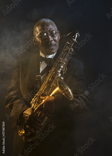 African American Saxophonist Sax Jazz Music