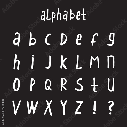 Vector hand drawn alphabet.