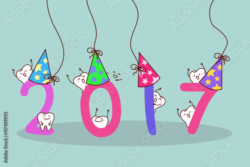  cute cartoon white tooth