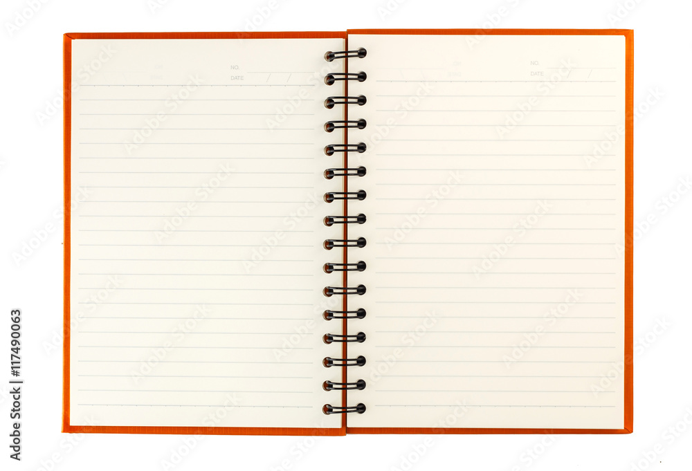 open notebook isolated on white open notebook isolated on white