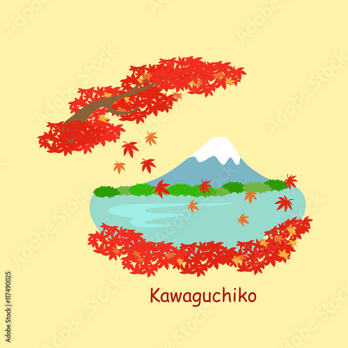 cute cartoon japan kawaguchiko