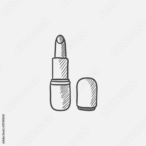 Lipstick sketch icon.