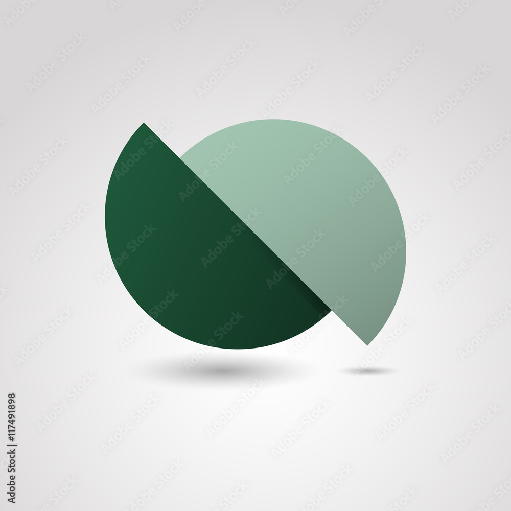 Green circle material design template Green circle material design template