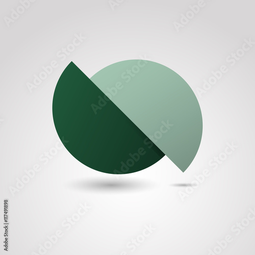 Green circle material design template