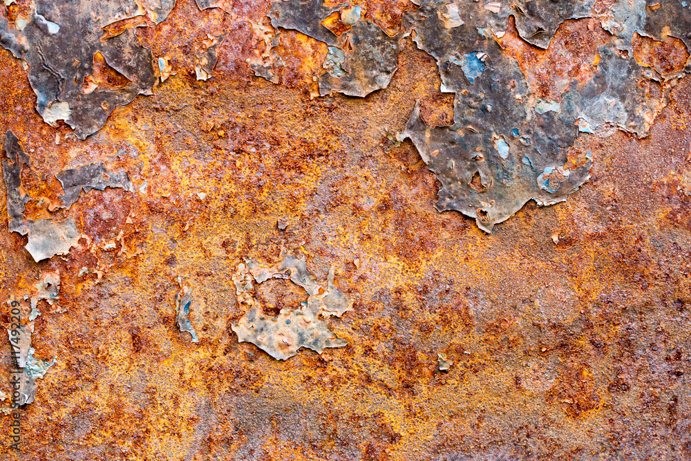 A background of peeling paint and rusty old metal A background of peeling paint and rusty old metal