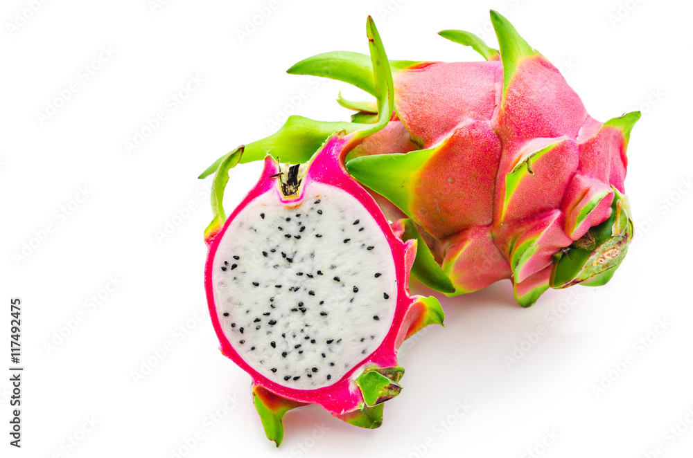 Dragon Fruit on white. Dragon Fruit on white.