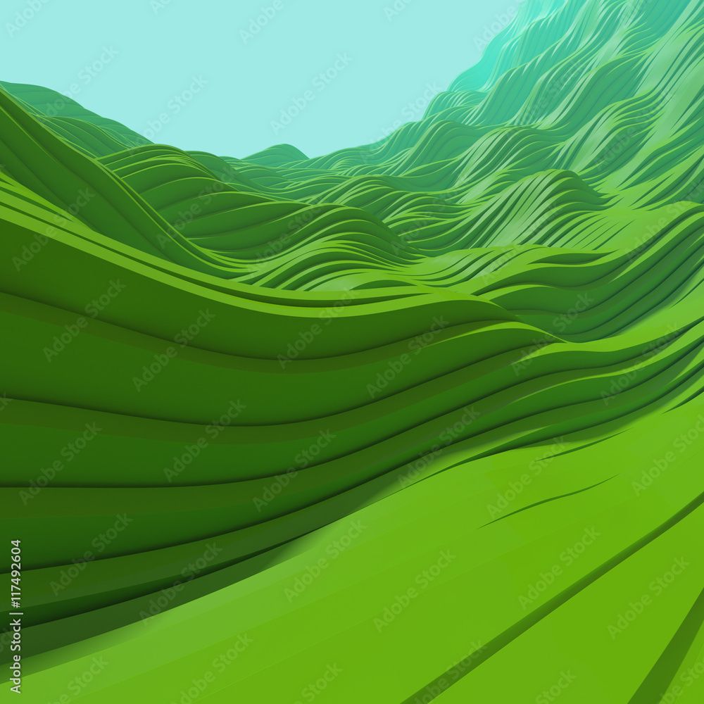 Abstract green 3D background