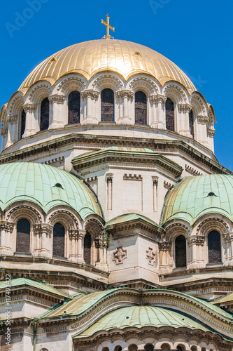 The dome of the St. Alexander Nevsky Cathedral in Sofia, Bulgaria.