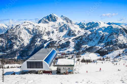 Mountain ski resort Nassfeld, Austria.