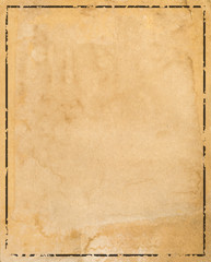 Old paper with patterned vintage frame - blank for your design