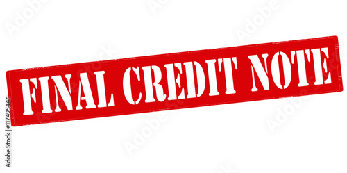 Final credit note