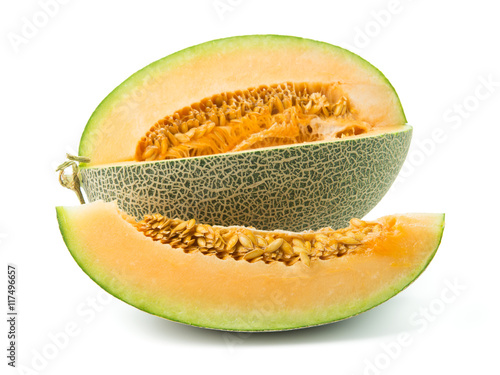Orange cantaloupe melon