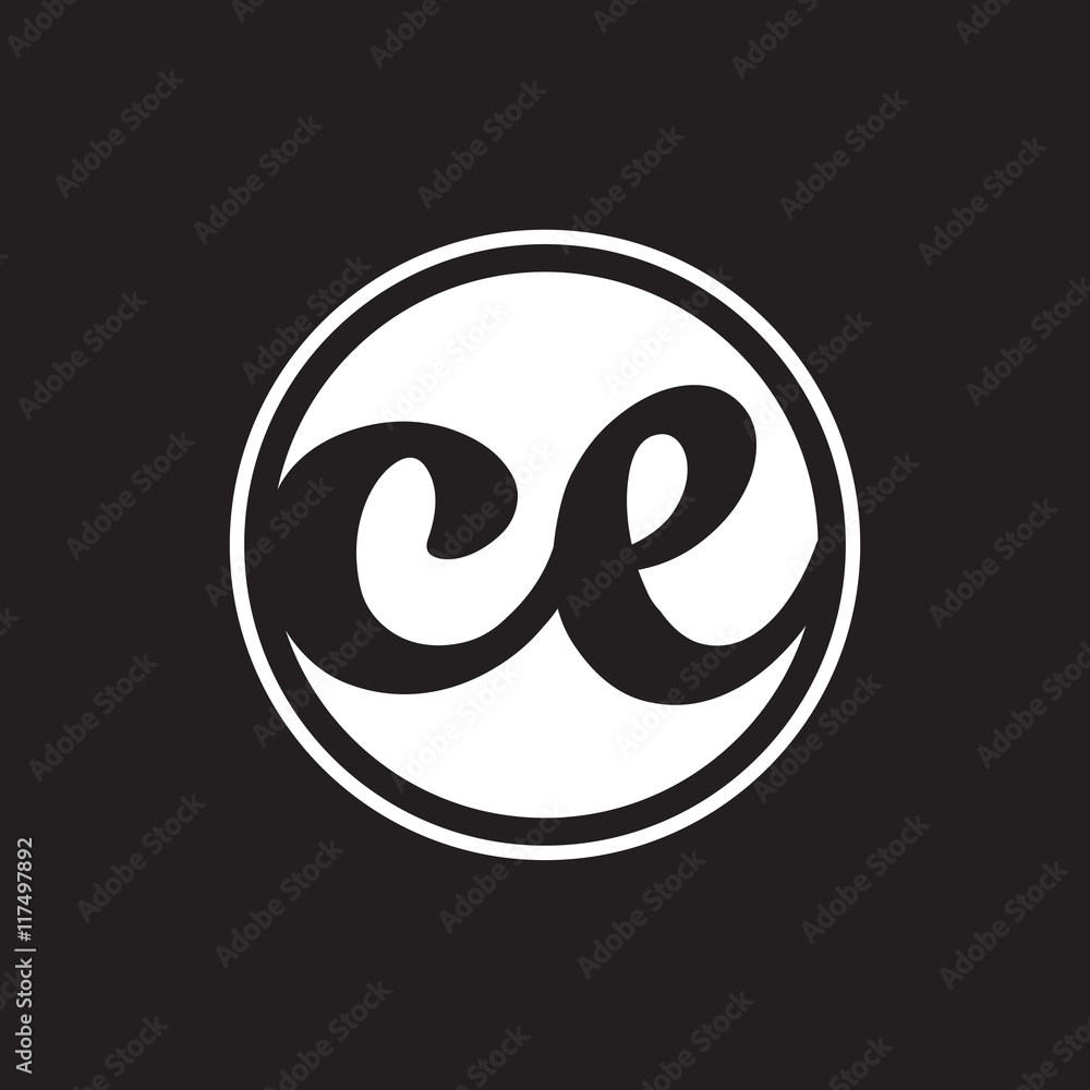 initial letter logo circle with ring white initial letter logo circle with ring white