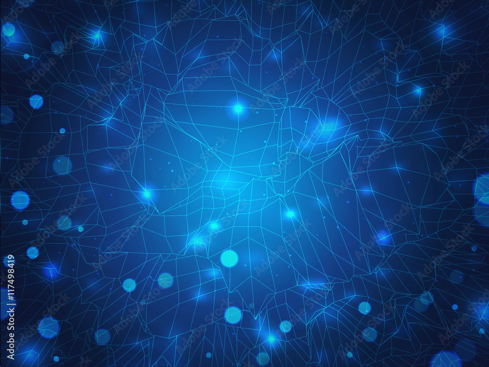 Fototapeta premium Ciemny niebieski streszczenie technologia tło