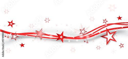 Sterne Band Banner Rot 