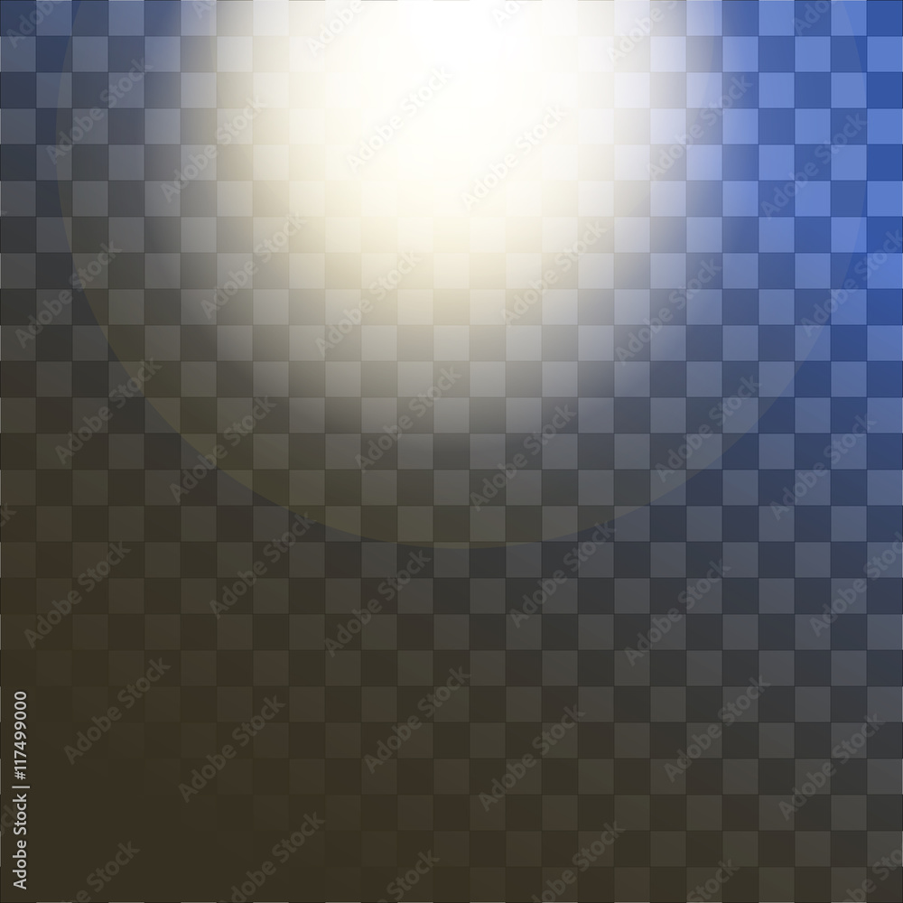 Fototapeta premium shiny sun vector, sunbeams, sunrays, Vector modern sun set on sample background. sunshine design. Yellow warm light effect, sun rays, beams on transparent background.