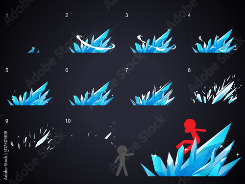 Ice effect animation.