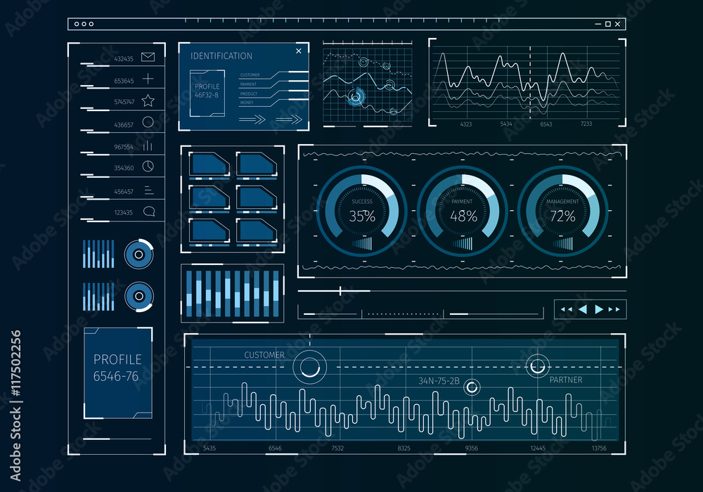 Fototapeta premium Human user display . Mixed media
