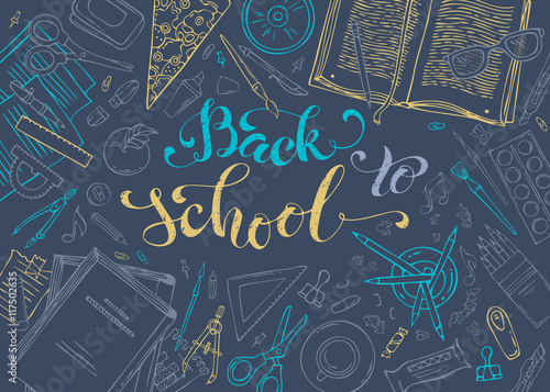 Vector back to school template.