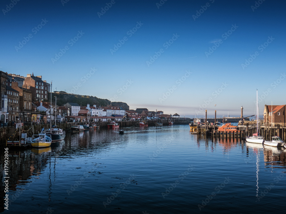 Whitby seaview in Yorkshire, England the UK
