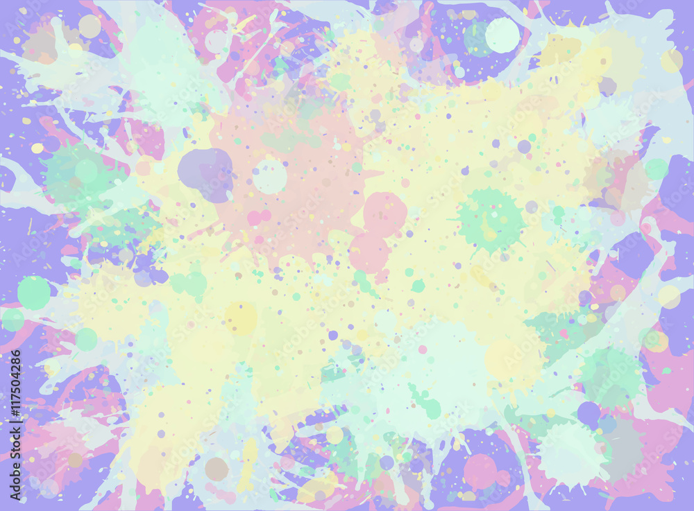 Watercolor paint splashes background