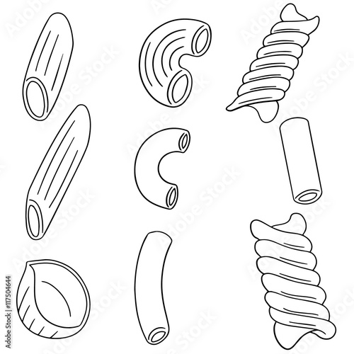 vector set of macaroni