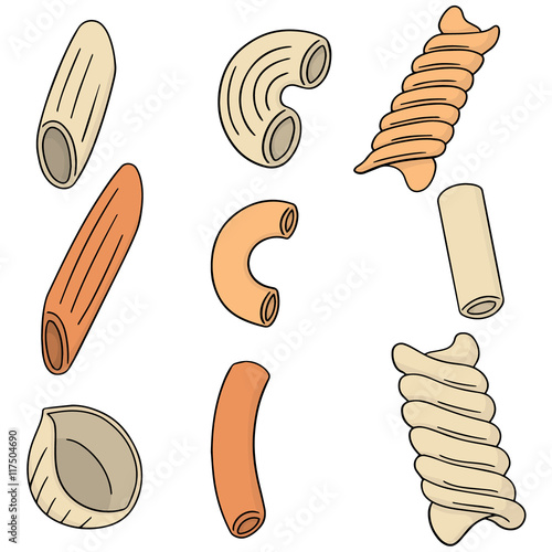 vector set of macaroni