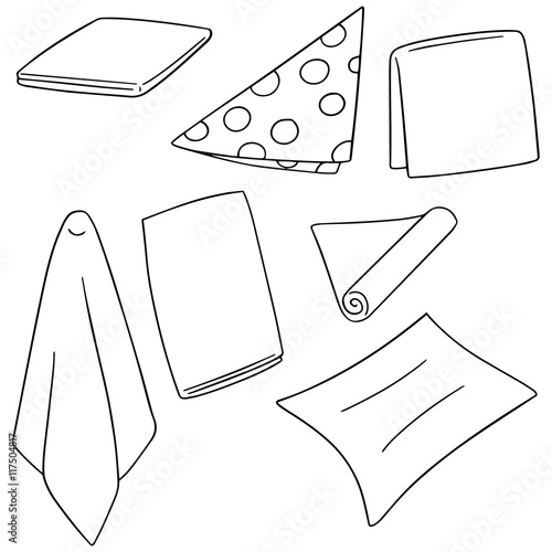 vector set of napkin