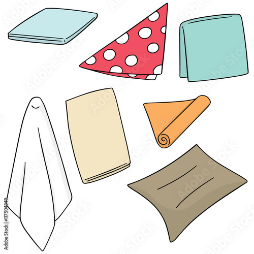 vector set of napkin