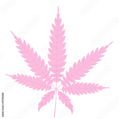 Pink Cannabis Leaf
