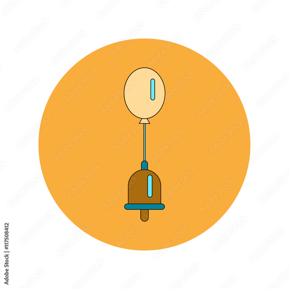 Back to School and Education Vector Flat Design bell and balloon Back to School and Education Vector Flat Design bell and balloon