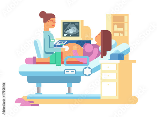 Ultrasound of a pregnant woman