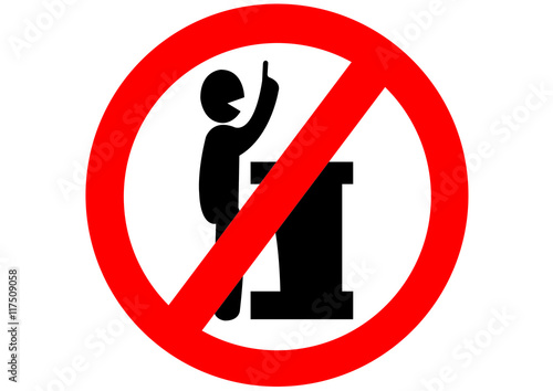 Illustration Redefreitheit verboten; Rednerpult; Meinung; einschränken; Freiheit; Sprecher; öffentlich