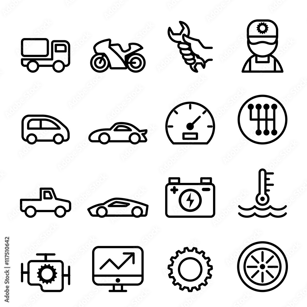 Car Repair Icon, Service Categories Iconpack