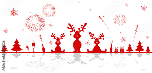 Weihnachten und Feuerwerk