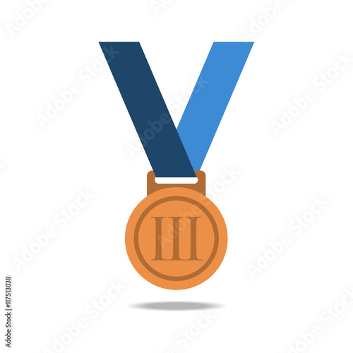 Bronze medal with ribbon