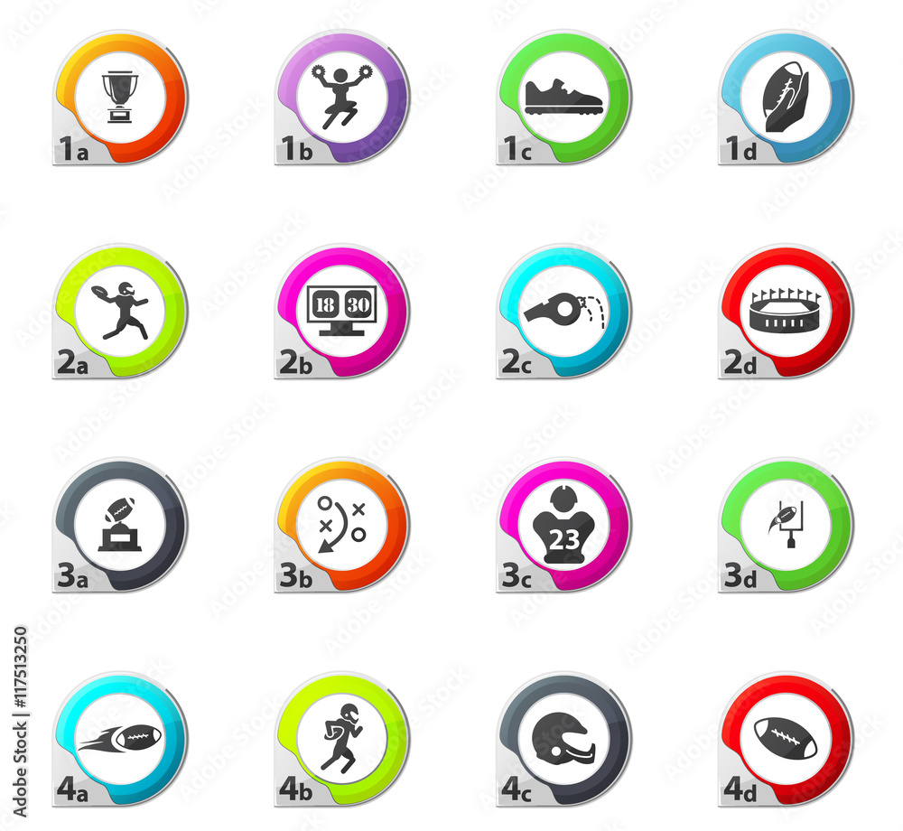 American Football icons set American Football icons set
