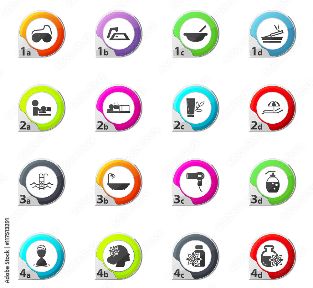 Spa icons set Spa icons set
