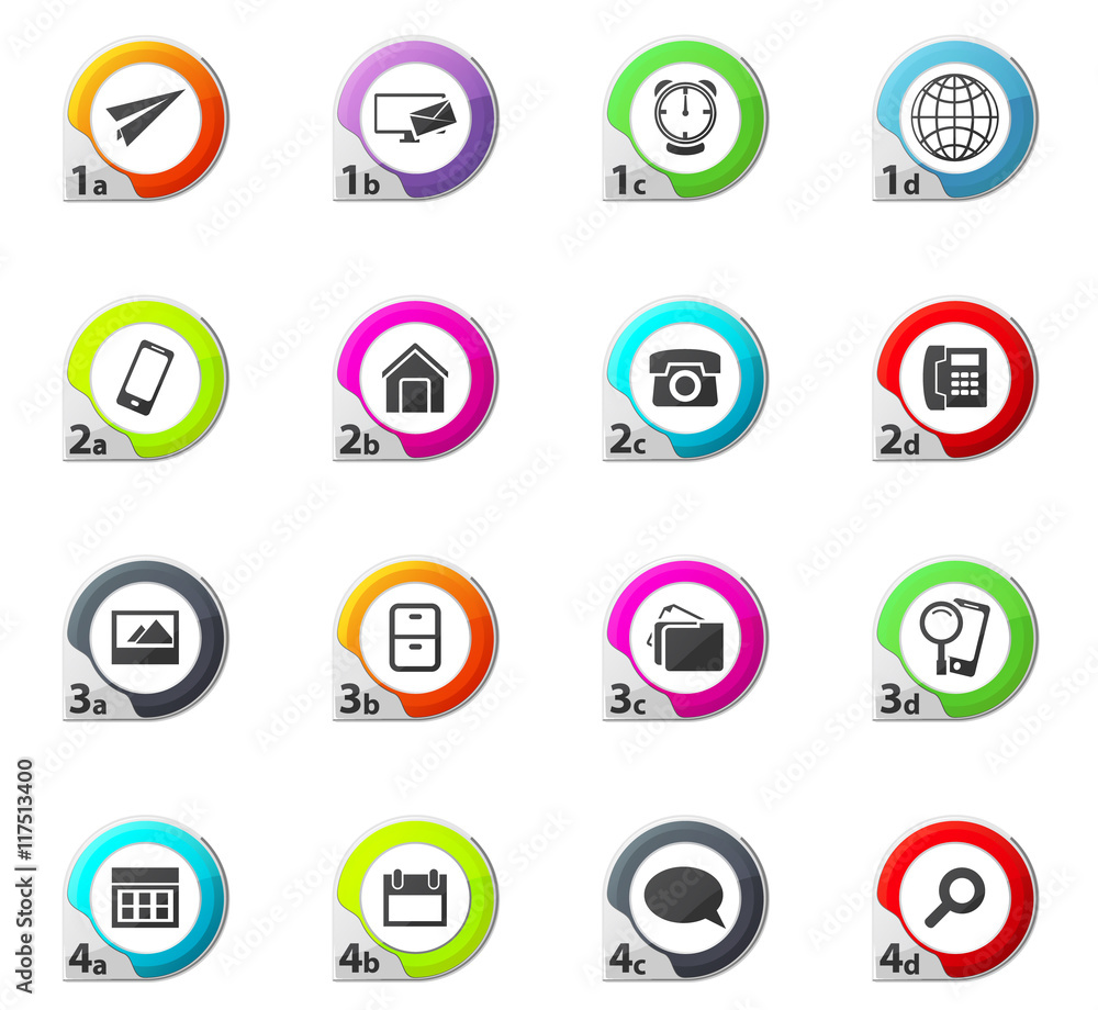 Contact icons set Contact icons set